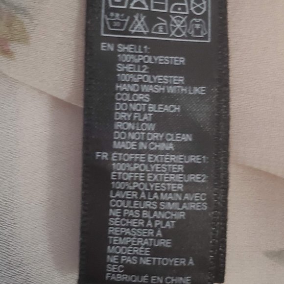 Forever 21 Chiffon Floral Button Up Top with Black Long Sleeve, S - Picture 5 of 5